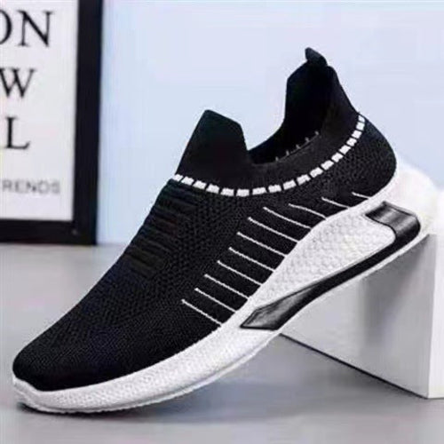 Fashion Mesh Sock Shoes With Striped Design Men Outdoor Breathable