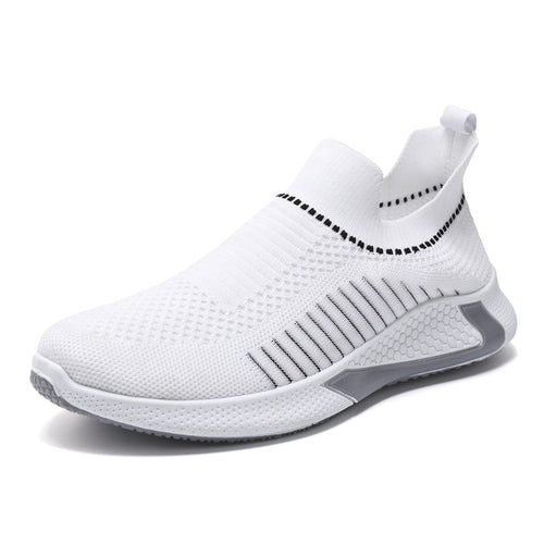 Fashion Mesh Sock Shoes With Striped Design Men Outdoor Breathable